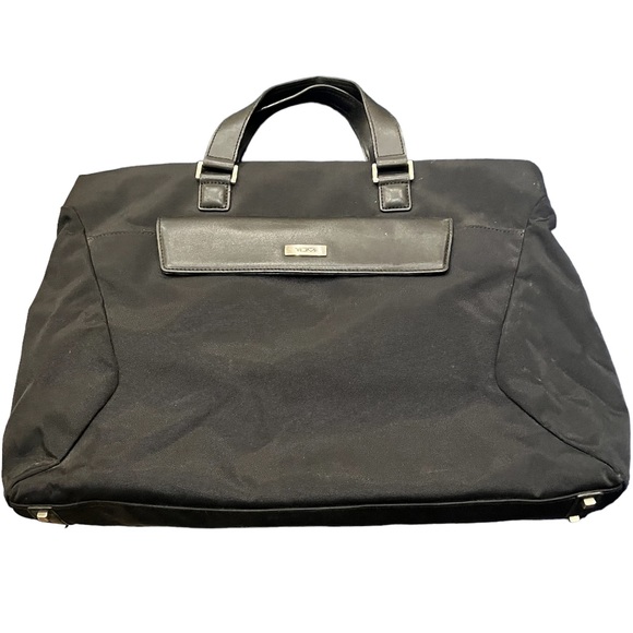 TUMI Black Nylon Leather Trim Briefcase Laptop Bag - Picture 4 of 14